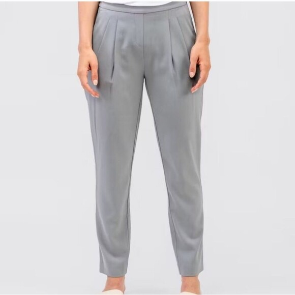 Ministry of Supply Swift Drape Dress Pants Light Grey Women's 12 Trousers New - Picture 1 of 5